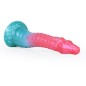 Alien Beast Cyan Rainbow 9.8" Dildo - E