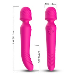 Silicone Wand Massager with Heating Function