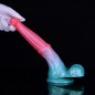 Alien Beast Cyan Rainbow 9.7" Dildo - C