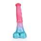 Alien Beast Cyan Rainbow 9.7" Dildo - C