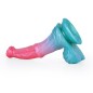 Alien Beast Cyan Rainbow 9.7" Dildo - C