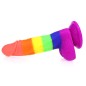 Rainbow Silicone Dildo 7.2 Inch