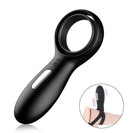 Vibrating Cock Ring with Double Ring