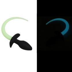 Dog Tail Silicone Butt Plug - Luminous