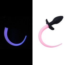 Dog Tail Silicone Butt Plug - Luminous