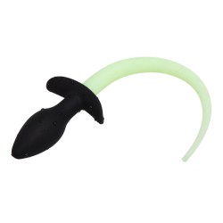 Dog Tail Silicone Butt Plug - Luminous