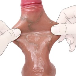 Scrotum Cover Realistic Cock Sleeve -F