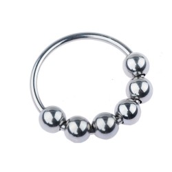 Steel Cock Ring/Glans Ring With 6 Balls