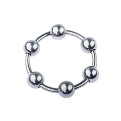 Steel Cock Ring/Glans Ring With 6 Balls