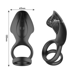 Rechargeable Silicone Dual Penis Ring