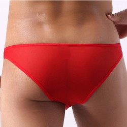 Front Hollowed-out Ice Silk Hot Men Panty