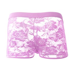 Alluring Front Hollowed-out  Lace Boxer Briefs