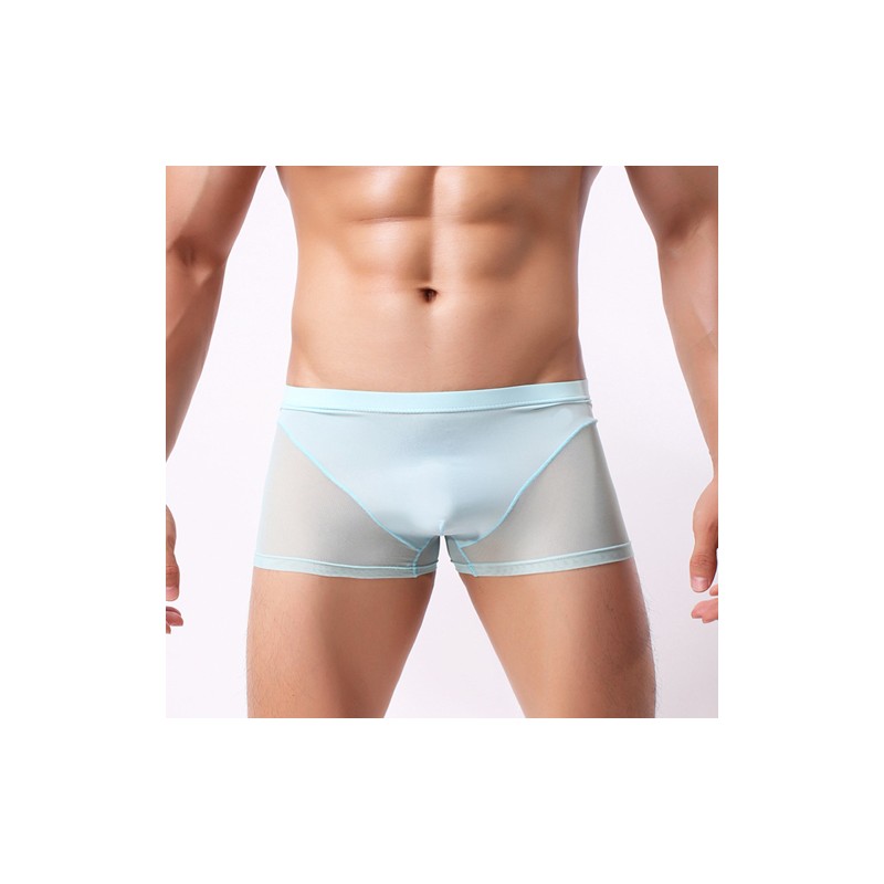 Men Naked Feeling Comfortable Ice Silk Boxer Briefs