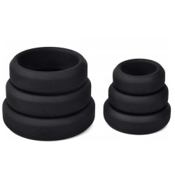 Silicone Cock Ring Set - 6 pcs