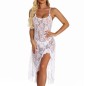 Hot Selling Rose Lace Slashed Long Dress Nightdress