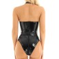 Really Cool Hollowed-out Patent Leather One Piece Suit