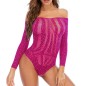 Bright Shining Rhinestone Long-sleeved One-piece Suit