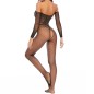 Ladies Alluring Rhinestone Crotchless Body Stockings