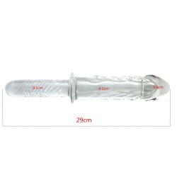 Large Glass Dildo With Handle