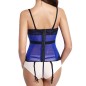 Light Strappy Lace Spliced With Mesh Body Shaper Corset
