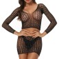 Sexy Hollowed-out Rhinestone Decorated Top&amp;dress Set