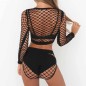 Wild Girls Fishnet Tops And Panty Underwear Sexy Lingerie