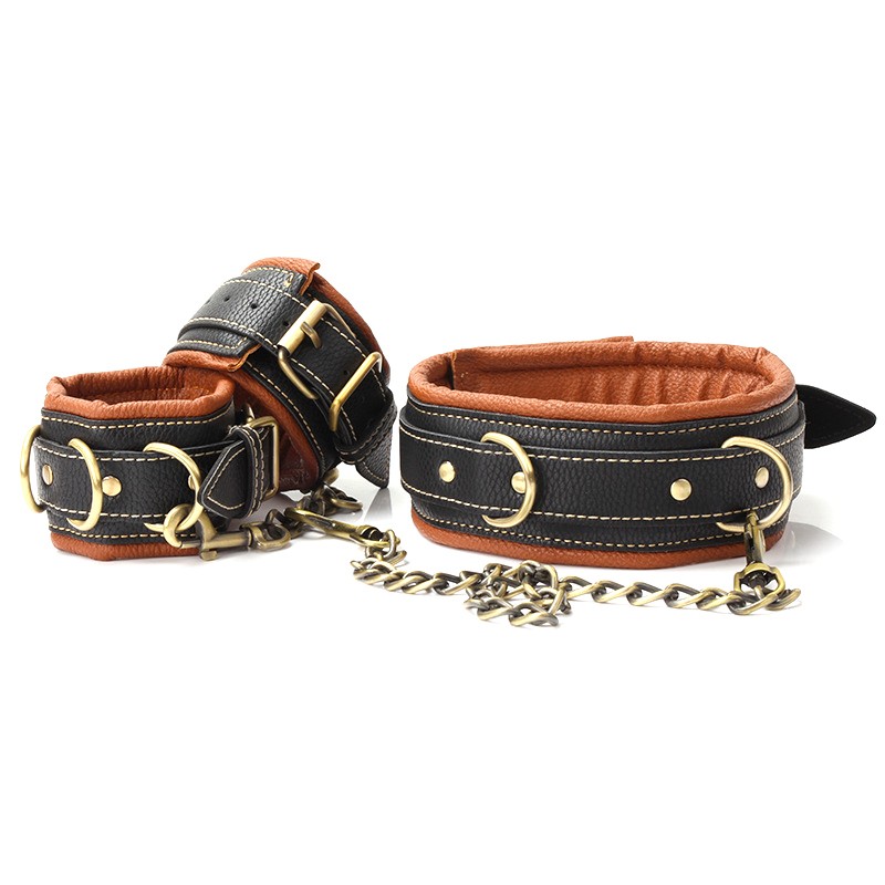 Bronze Chain Collar With Cuffs