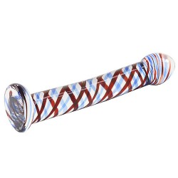 Lattice Pattern Glass Dildo