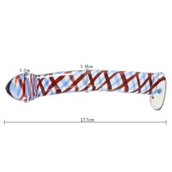 Lattice Pattern Glass Dildo