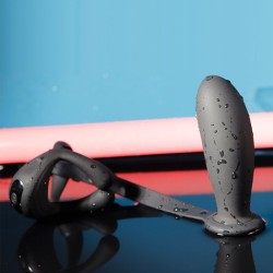 Silicone Vibrating Cock Ring with Prostate Vibrator