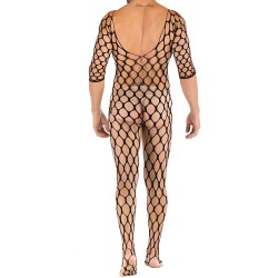 Big Mesh Hollowed-out See-through Men Bodysuit