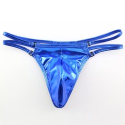 Heat On Fire Patent Leather Strappy Panties For Men