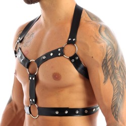 Chest Harness Punk Costume Straps with O Rings