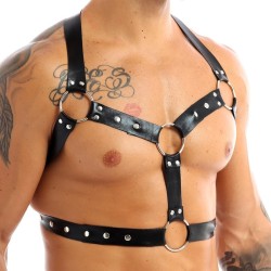 Chest Harness Punk Costume Straps with O Rings