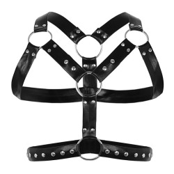 Chest Harness Punk Costume Straps with O Rings