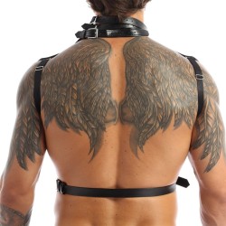 Men's Faux Leather Halter