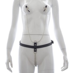 Chain T-back With Nipple Clamp