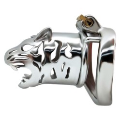 Tiger Head Bend Ring Cock Cage - Long