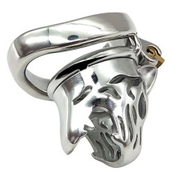 Tiger Head Bend Ring Steel Cock Cage