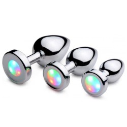 Colorful Light Stainless Steel  Butt Plug