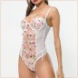 Special Design Elegant Embroidered Spliced With Mesh Teddies