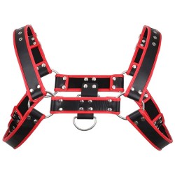 Black With Red Edge Chest Harness