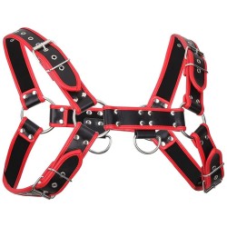 Black With Red Edge Chest Harness