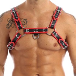 Black With Red Edge Chest Harness