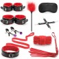 Litchi Pattern 10 Pcs Plush Bondage Kit