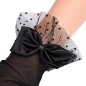 Black Lace Wedding Dancing Bowknot Gloves