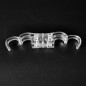 Acrylic Glass Finger Cuff Ratchet Clasp