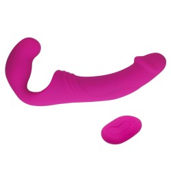 Double Rider Strapless Strap - on Vibrator - Wireless