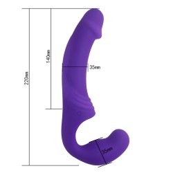 Double Rider Strapless Strap - on Vibrator - Wireless