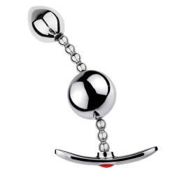 Bendable Double Ball Steel Butt Plug